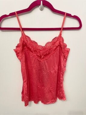 Y2K Lace Trim Coral Cami Tank Top - Women Brand New with tags cocomo